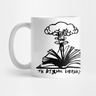 Atomic Library Exploding Book Logo Mug